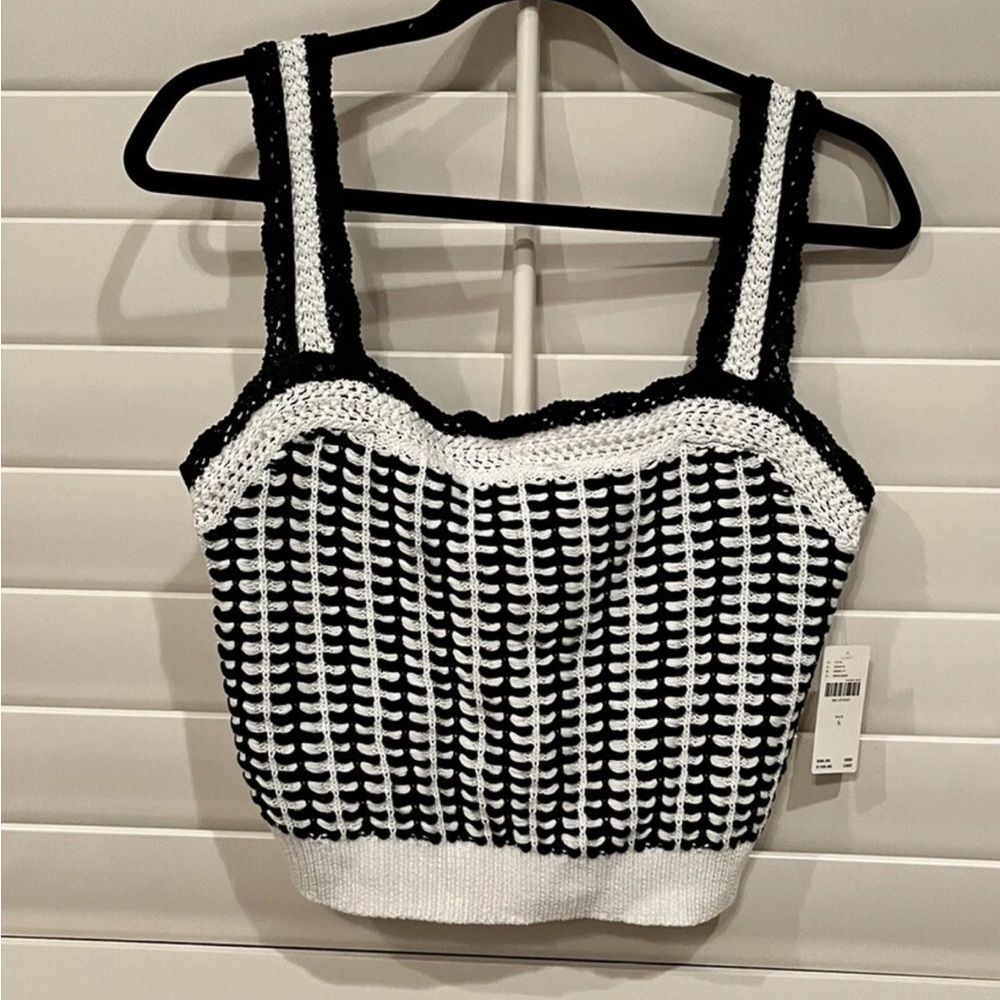 Anthropologie Maeve Preston Crochet Sweater Tank Size Small. - Picture 3 of 4